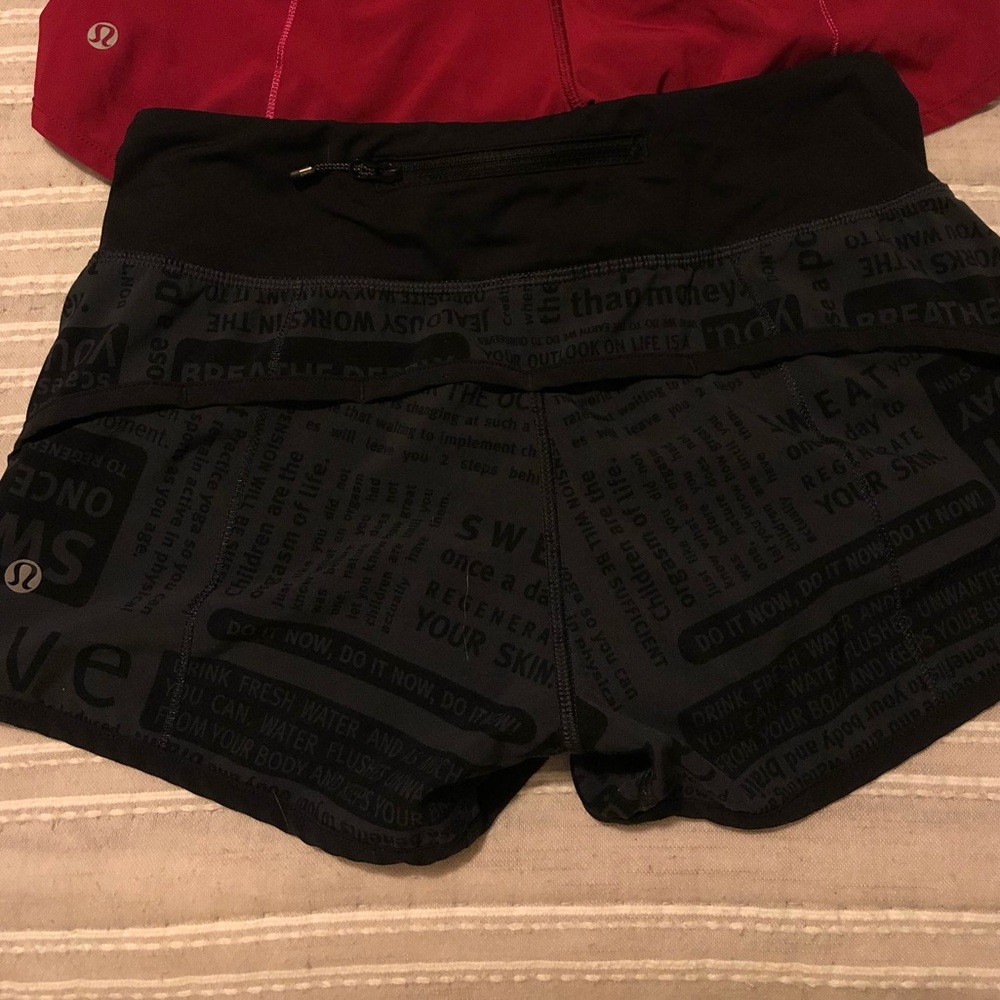 Lululemon speed shorts